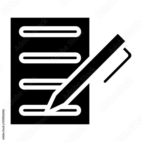 Write Vector Glyph Icon Design