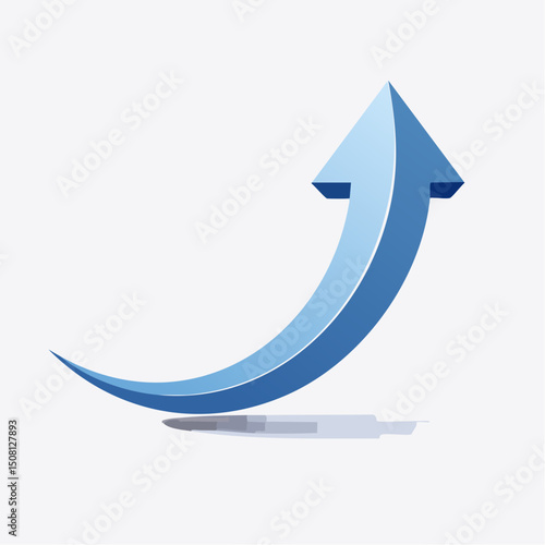 Ascending Arrow of Progress: A stylized, upward-pointing arrow in a clean, dynamic composition symbolizing growth, direction, and forward movement.