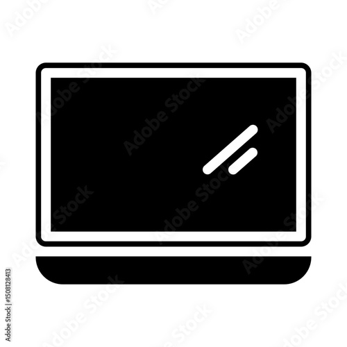 Laptop Vector Glyph Icon Design