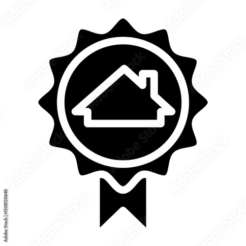 Realtor Badge Vector Glyph Icon Design