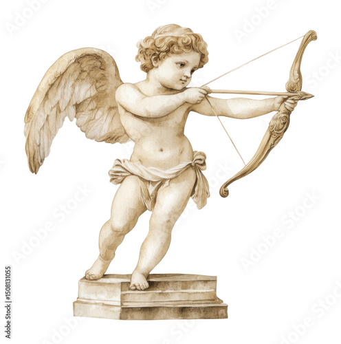 PNG An ancient greek cupid illustration classical romantic.
