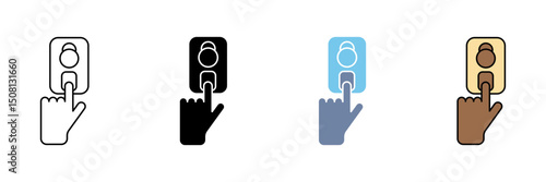 SCAN FINGER concept line icon. Simple element illustration.