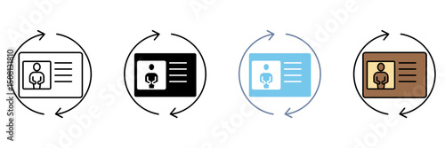 CHANGE ID concept line icon. Simple element illustration.