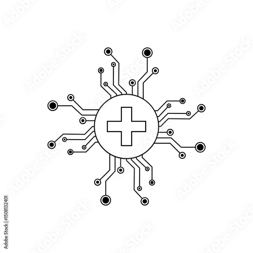 Health Technology Icon, Inspiration. Stock Illustrations, eps 10.