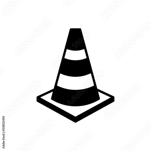 Traffic Cone Icon Line and Flat Solid Logo set. collection of Cone Symbol Glyph Vector Logo cone de chantier. Road Trip Icons Traffic cone flat sign design pictogram symbol. No traffic jam icon UX UI.