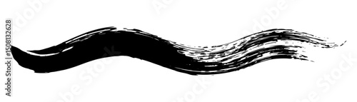 筆で描いた柔らかい和風のライン