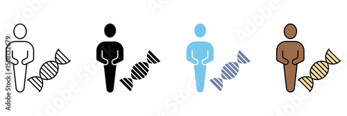 DNA concept line icon. Simple element illustration.