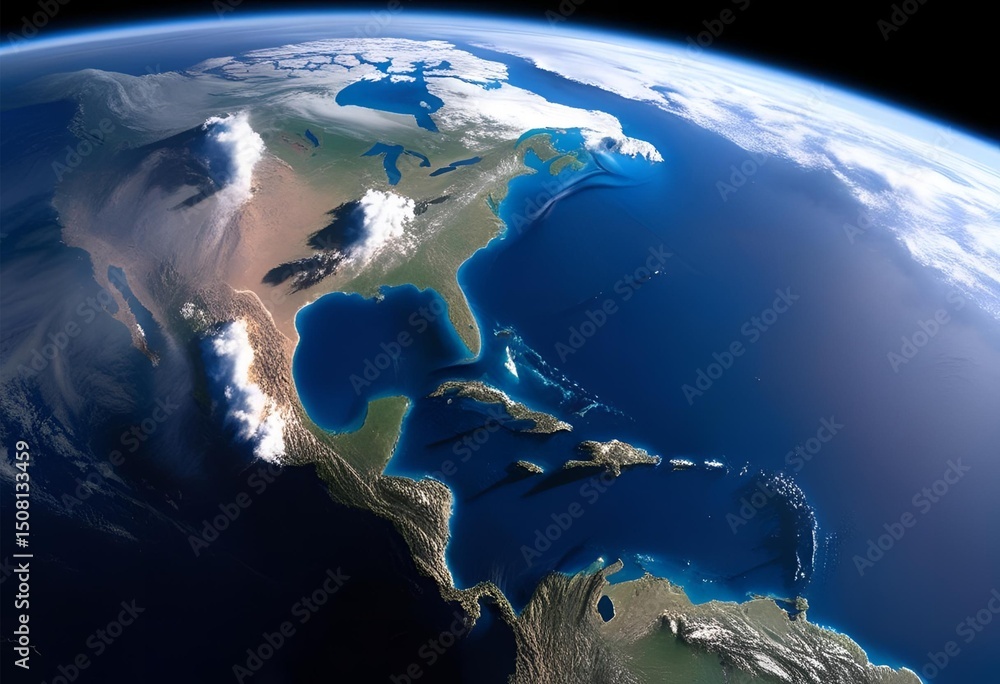 Fototapeta premium world map on black background