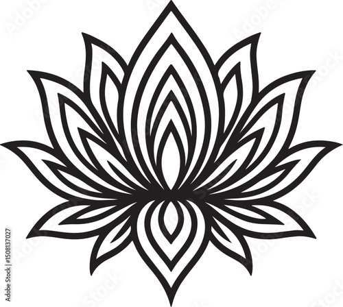 black and white flower