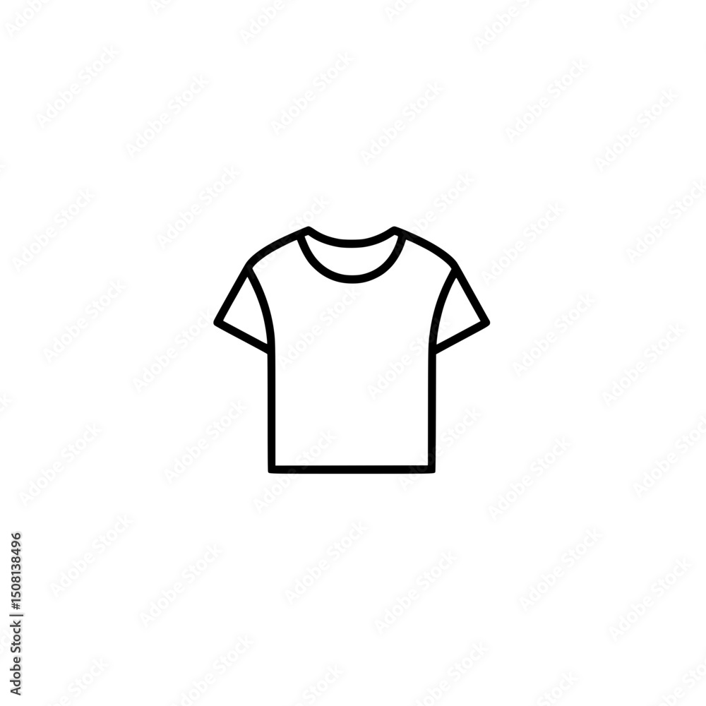 Naklejka premium Vector icon of basic t shirt 