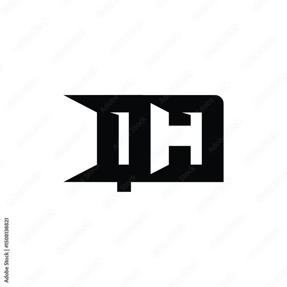 Obraz premium QJ monogram logo design letter text name symbol monochrome logotype alphabet character simple logo