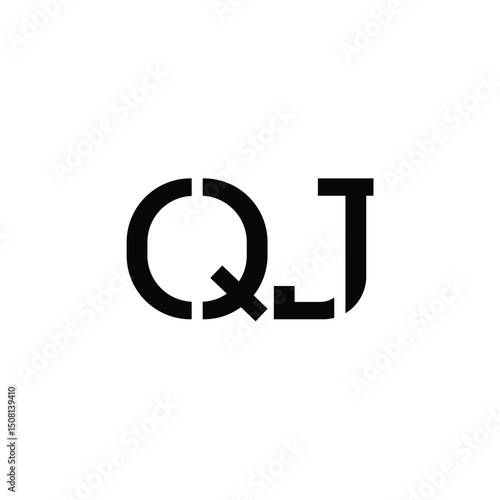 QJ monogram logo design letter text name symbol monochrome logotype alphabet character simple logo