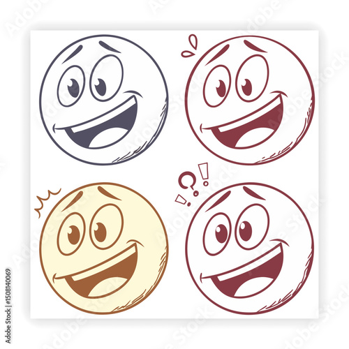 Emoji and Expression Doodle Set 