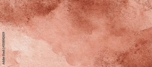 Abstract watercolor wash in shades of terracotta and peach
