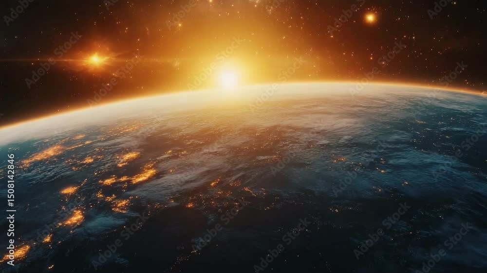 Stunning Sunrise Over Earth from Space Stunning Sunrise Over Earth from Space