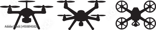 drone shape, aerial tech, flying drone, quadcopter silhouette, drone icon, remote device, surveillance drone, air gadget, drone vector, technology icon, unmanned flight, black drone, spy drone, drone 