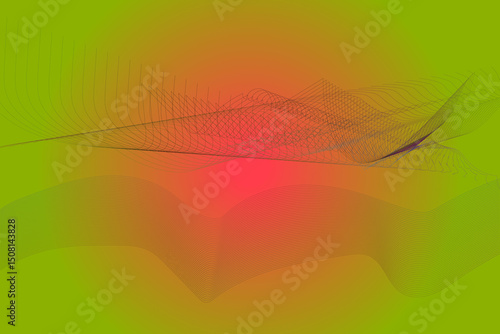 Colorful Abstract Wave Background with Curves and Light Effects