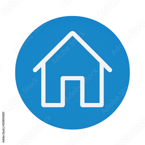 home icon on a blue background
