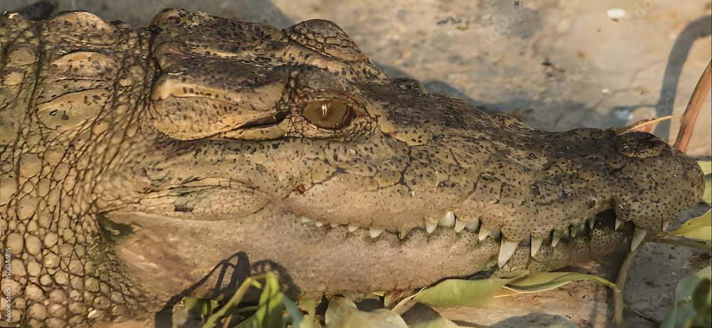 Obraz premium crocodile in a pond