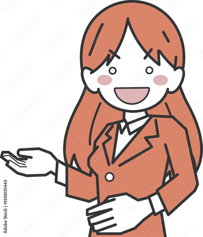 案内する女性社員・OL・ビジネスウーマン 案内する女性社員・OL・ビジネスウーマン
