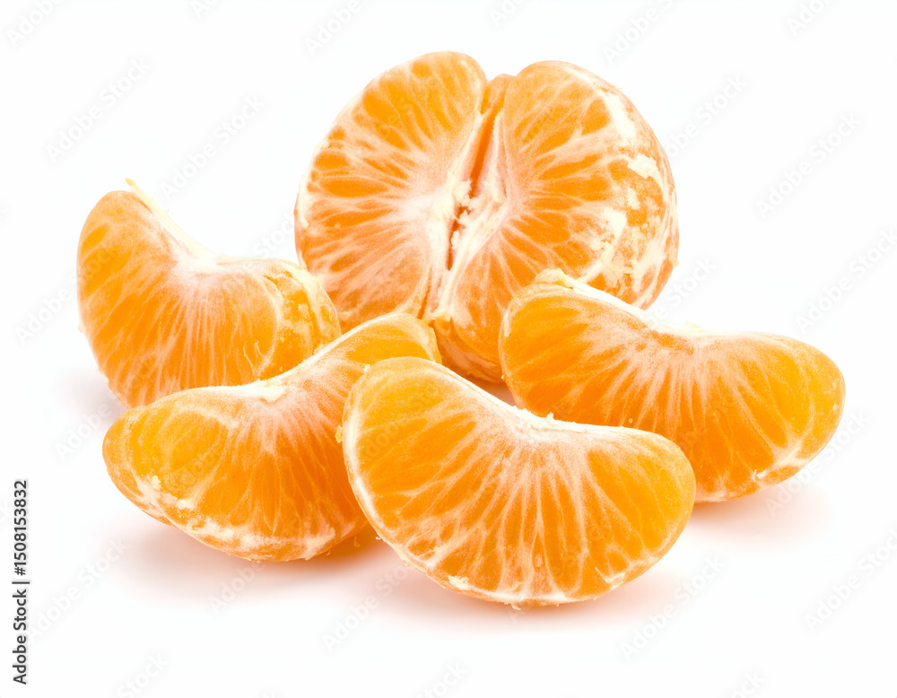 Juicy Orange Segments A Close-Up of Peeled Mandarin Orange Slices Juicy Orange Segments A Close-Up of Peeled Mandarin Orange Slices