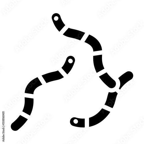 Worms Vector Glyph Icon Design
