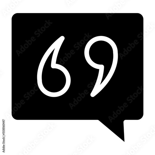 Quotation Vector Glyph Icon Design