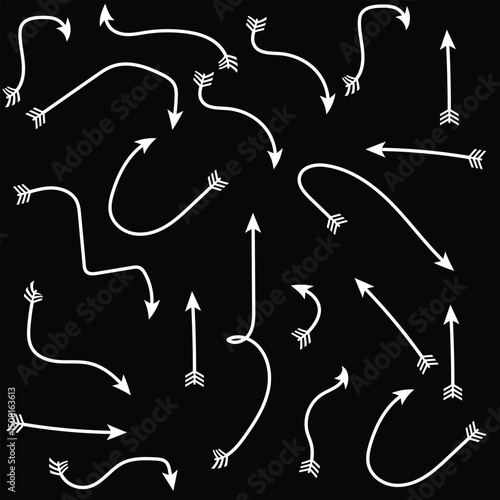 Bright Arrows on Black Void