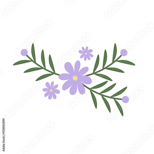 Hand Drawn Flower Element