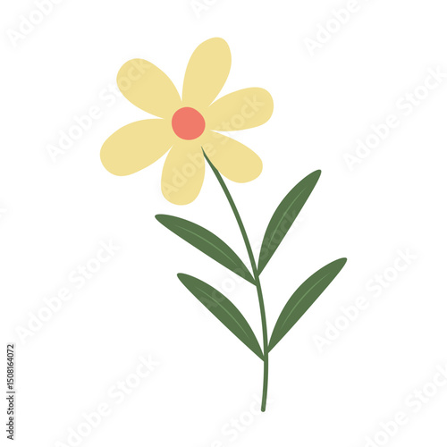 Hand Drawn Flower Element