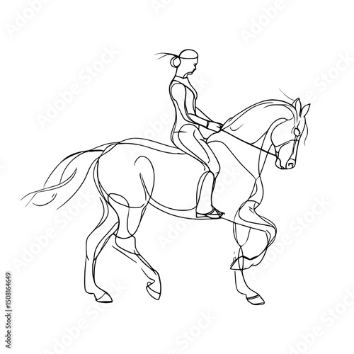 Joyful Horse Day Celebration - Minimalist Rider Illustration