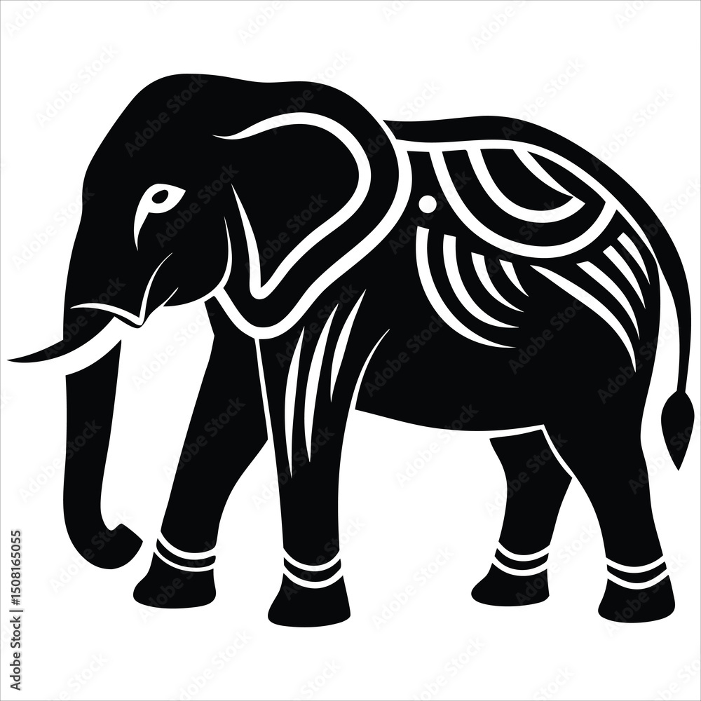 Obraz premium elephant silhouette vector