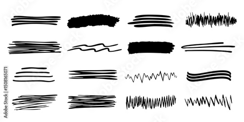 Wallpaper Mural Abstract Brush Stroke And Line Art Set. Creative Design Elements For Artistic Projects. Isolated Vector Illustration Torontodigital.ca