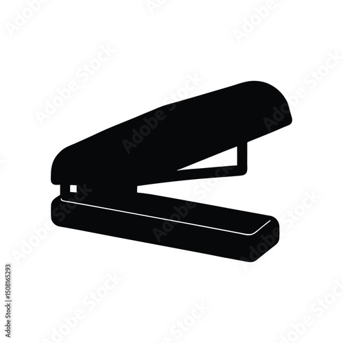 A silhouette stapler vector art illustration
