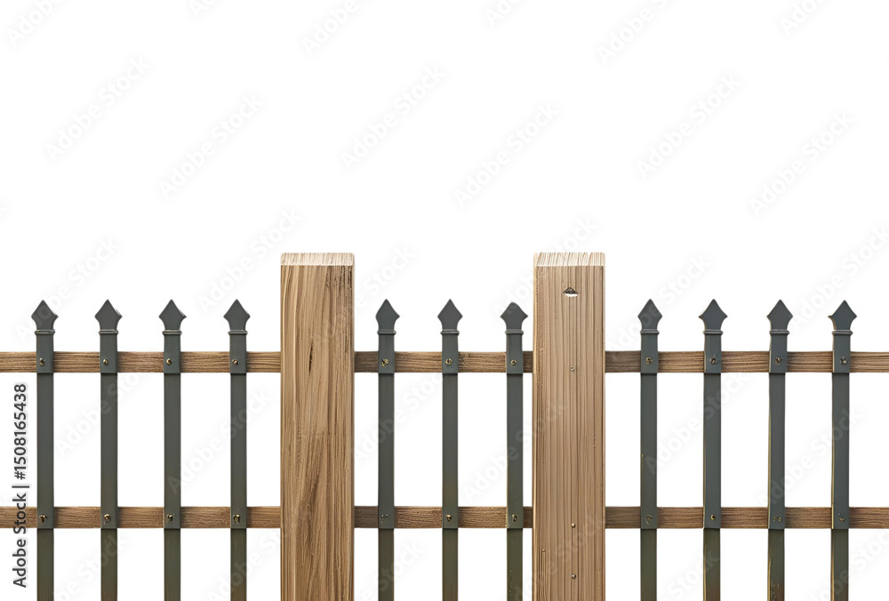 Naklejka premium white picket fence