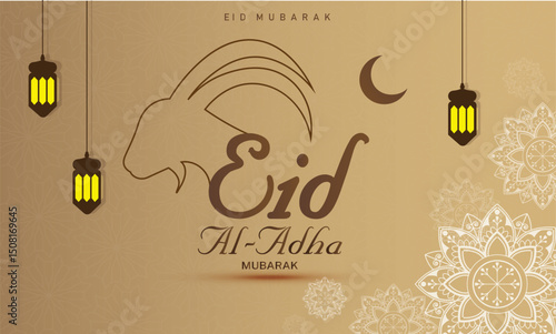 Eid Al Adha mubarak background design.