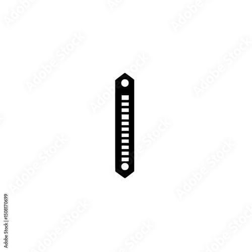 Vector icon of a height measuring device for growth and health monitoring 