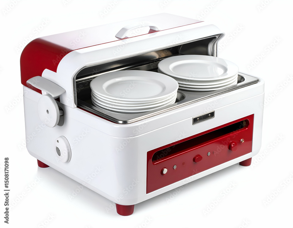 Fototapeta premium Electric Food Warmer Tray with Heated Plates for Buffet or Catering