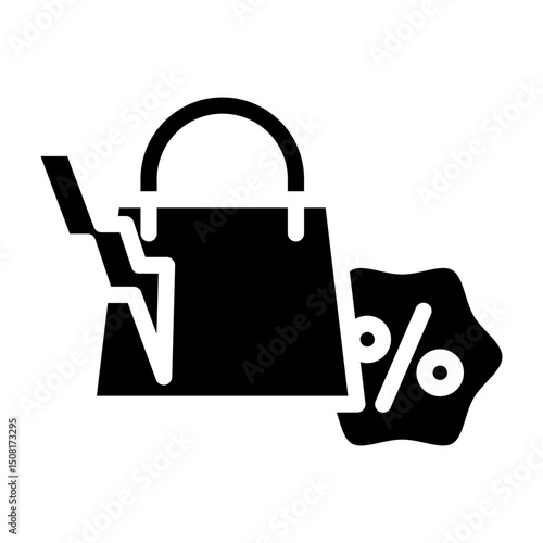 Flash Sale  Vector Glyph Icon Design