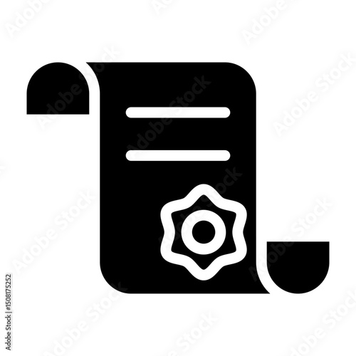 Policy Document Vector Glyph Icon Design