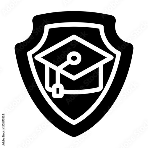 Education Insurance Vector Glyph Icon Design
