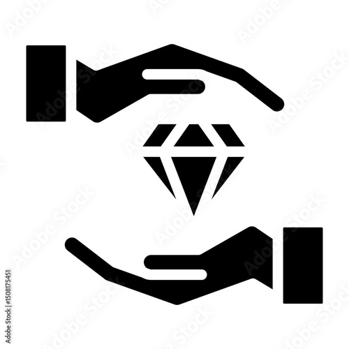 Jewelry Protection Vector Glyph Icon Design