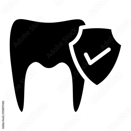 Dental Protection Vector Glyph Icon Design