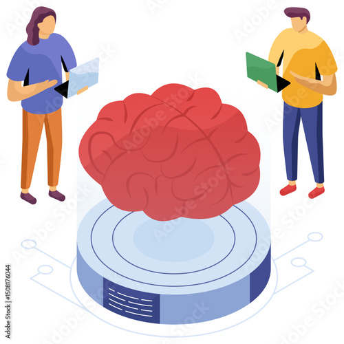 Modern design illustration of brain