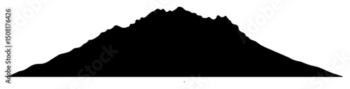 mountain silhouette vector shape black engraving laser cutting