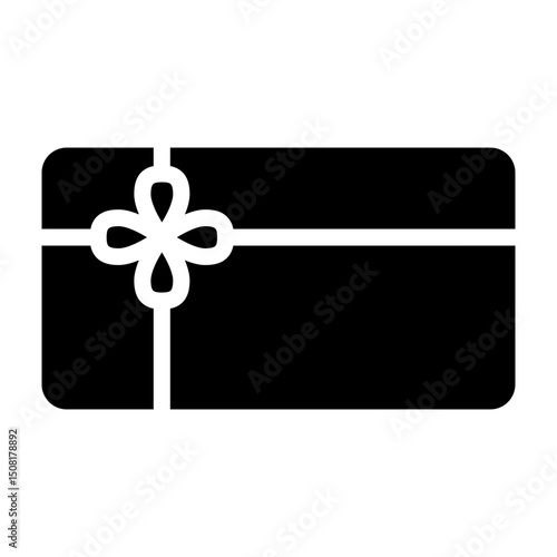 Gift Card Vector Glyph Icon Design