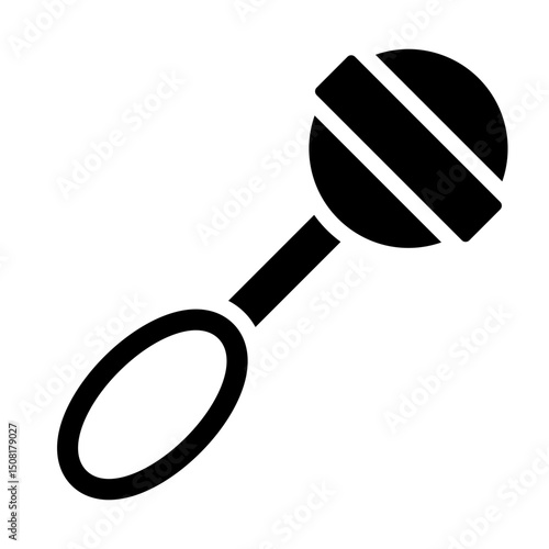 Baby Rattle Vector Glyph Icon Design