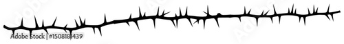 long thorn branch religious vector silhouette