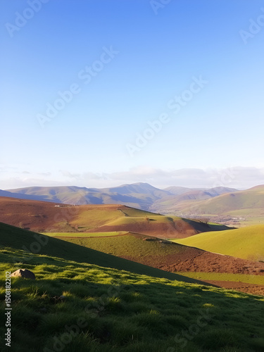 The land rises into rolling hills, going on to meet the Wicklow Mountains in the centre of the county.
