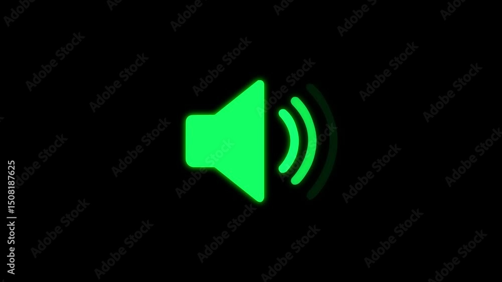 Pulsating Speaker Icon Javascript Animation speaker icon animated on black background,soundwave animation visually ...